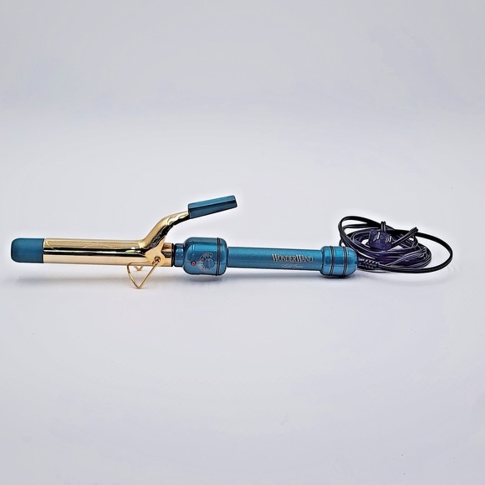 Wonder Wand Gold Series Curling Iron Helen of Troy Green Jumbo 1" Model 1008G‎